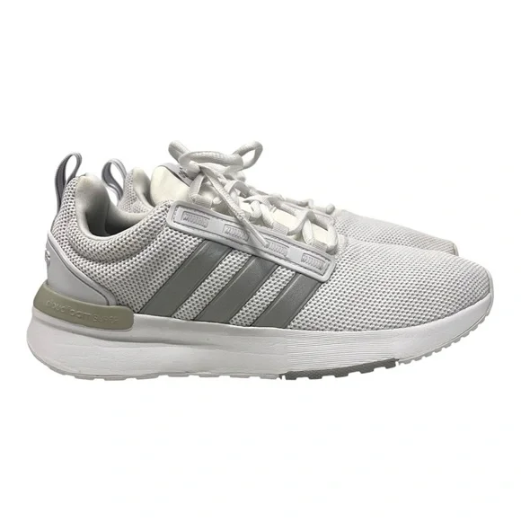 Adidas Racer TR21 White Silver Athletic Running Cloudfoam Shoes Women’s 7 - Picture 5 of 12